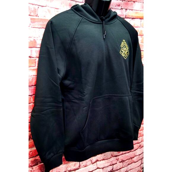 Sons Of Horus Hoodie Mens M Black Embroidered Logo kangaroo Pocket Drawstring - Picture 3 of 8